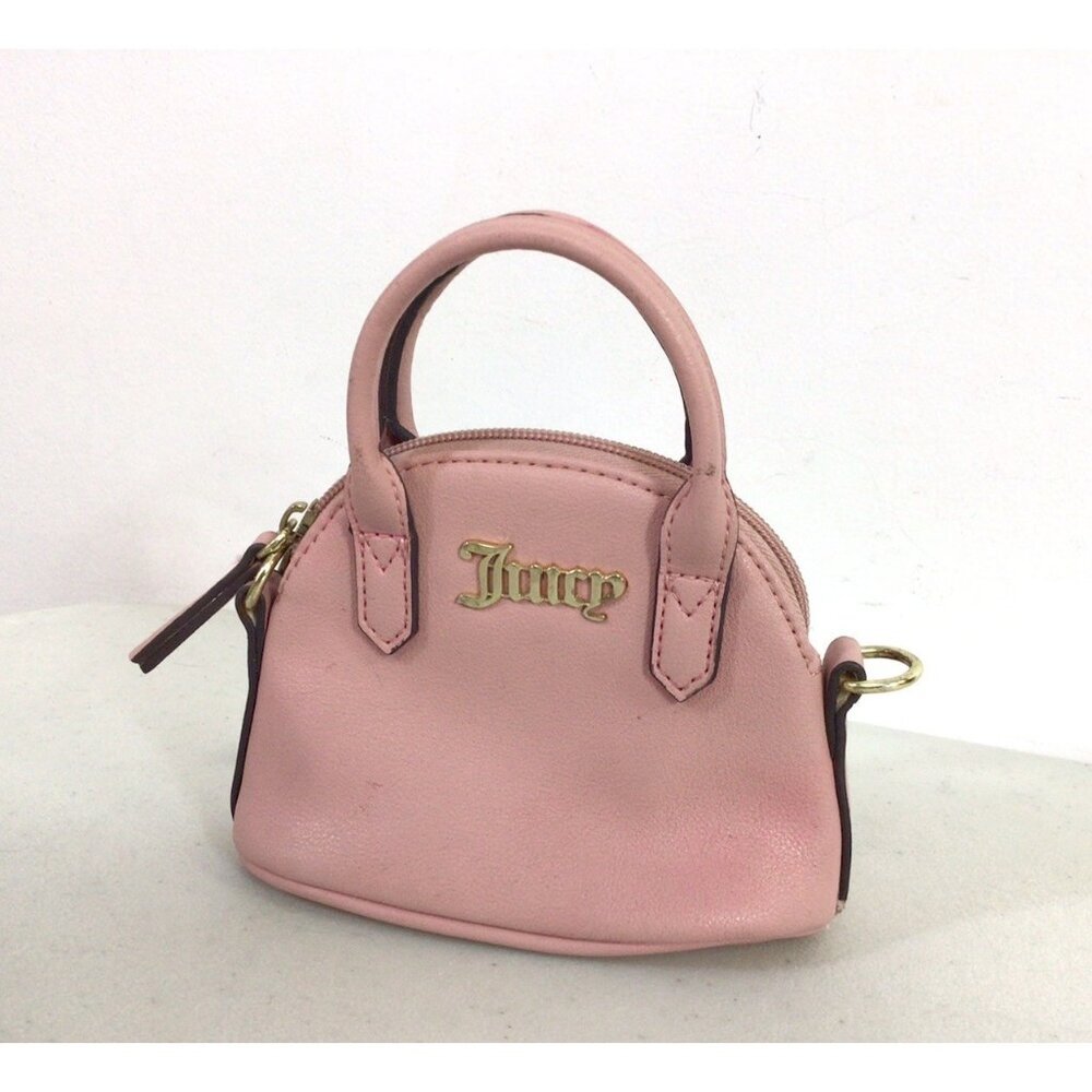 Juicy Couture Mini Pink Crossbody Bag Small Satchel Faux Leather Coquette Y2k
